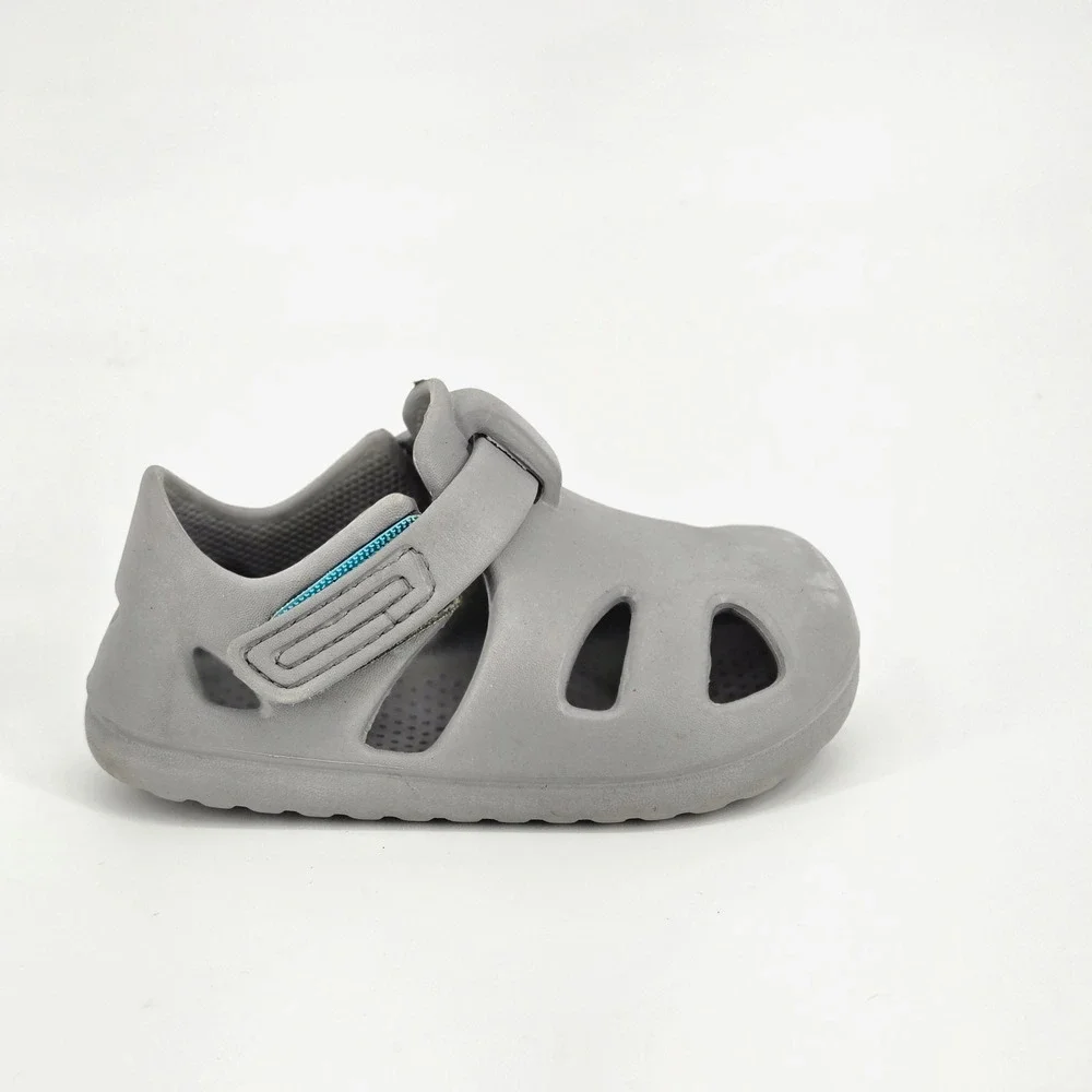 Ten Little Kids Splash Sandals Closed Toe Water Shoes Cool Grey Toddler Size 7